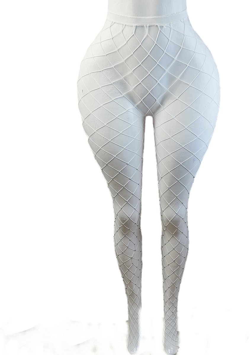 BamBella ® - Panty -Onesize - gaas maillot dunne pantys Dames - Onesize - van kant wit (8721017931096)