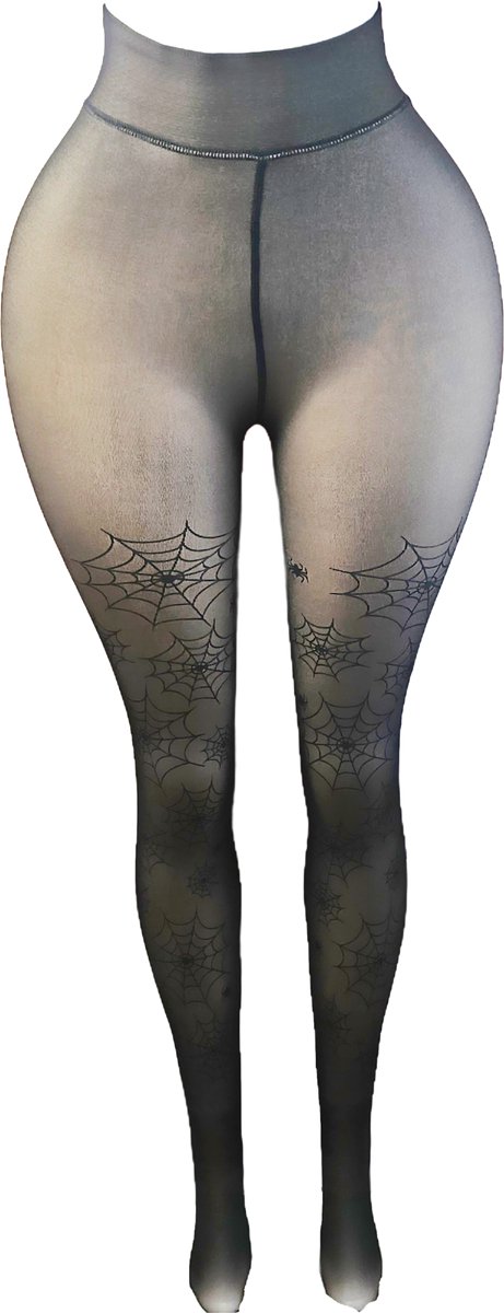 BamBella ® - Panty - onesize - Dikke winter maillot fleece thermo pantys Dames - Onesize - lingerie zwart halloween gothic (8721017931270)