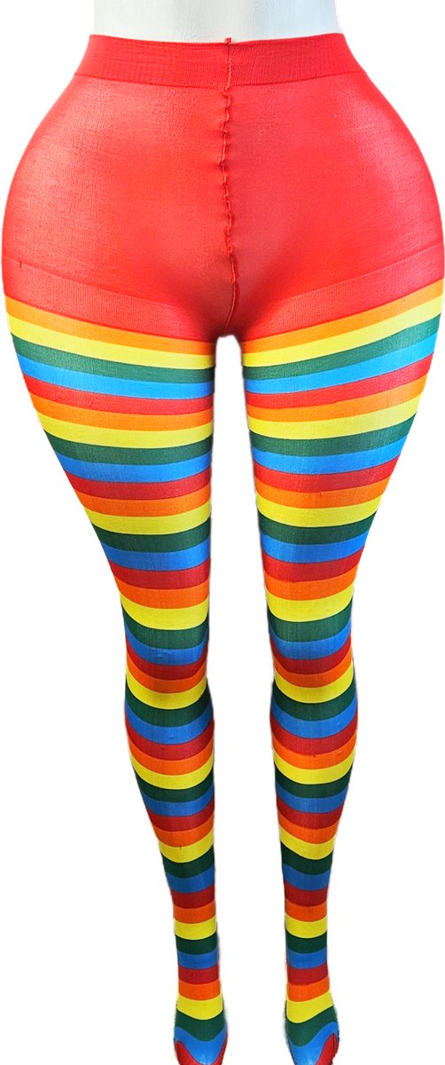 BamBella ® - Panty - onesize - maillot pantys Dames - Onesize - regenboog gothic feest halloween (8721017931645)