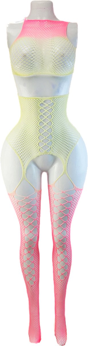 BamBella ® - Panty pak -Onesize - body suit - Dames - Onesize - Erotische jumpsuit van kant lingerie (8721017928607)