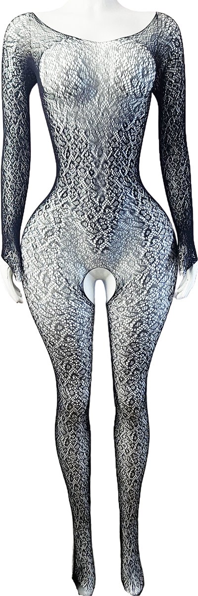 BamBella ® - Panty pak -Onesize - body suit - Dames - Onesize - Erotische jumpsuit van kant lingerie Zwart (8721017929277)