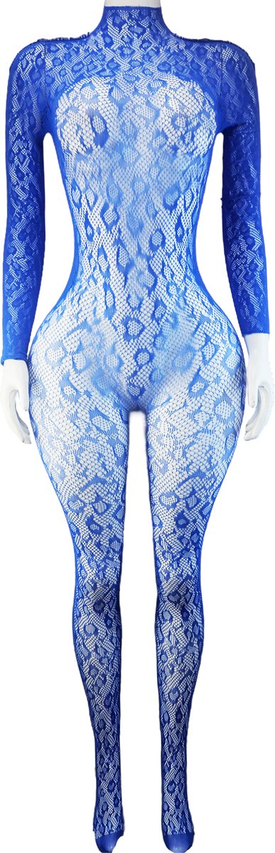BamBella ® - Panty pak -Onesize - body suit - Dames - Onesize - Erotische jumpsuit van kant lingerie blauw (8721017928751)