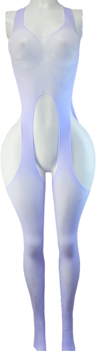 BamBella ® - Panty pak -Onesize - body suit - Dames - Onesize - Erotische jumpsuit van kant lingerie lila (8721017928713)