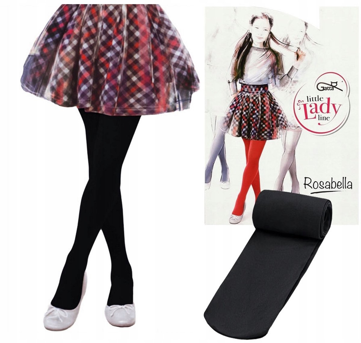 Gatta - Kinderpanty Meisjes - 60 DEN - Zwart - Met Katoen - Feest Panty - Maat 140 / 146 ( 1 stuks ) (8721399400906)