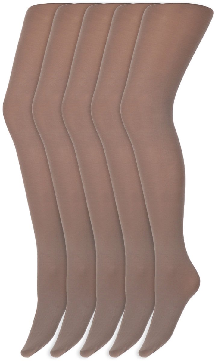 Gekleurde panty's | Micro | 60 Denier | Merk: Marianne | Maat: S t/m XXL | Kleur: Cappuccino | 5 Paar (6153607525521)