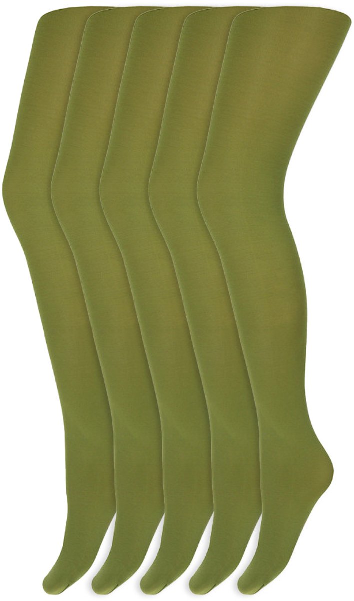 Gekleurde panty's | Micro | 60 Denier | Merk: Marianne | Maat: S t/m XXL | Kleur: Kiwi groen | 5 Paar (6153607842840)