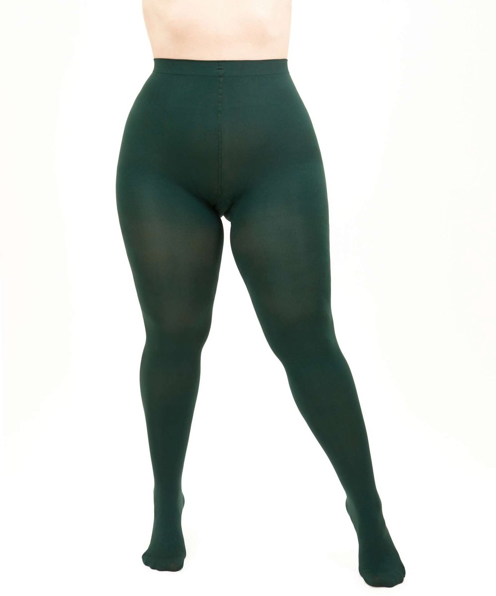 Giulia - Positive Micro 3D 70den Panty (enkel in grote maten) - Donker Groen - 3XL (4823103007754)