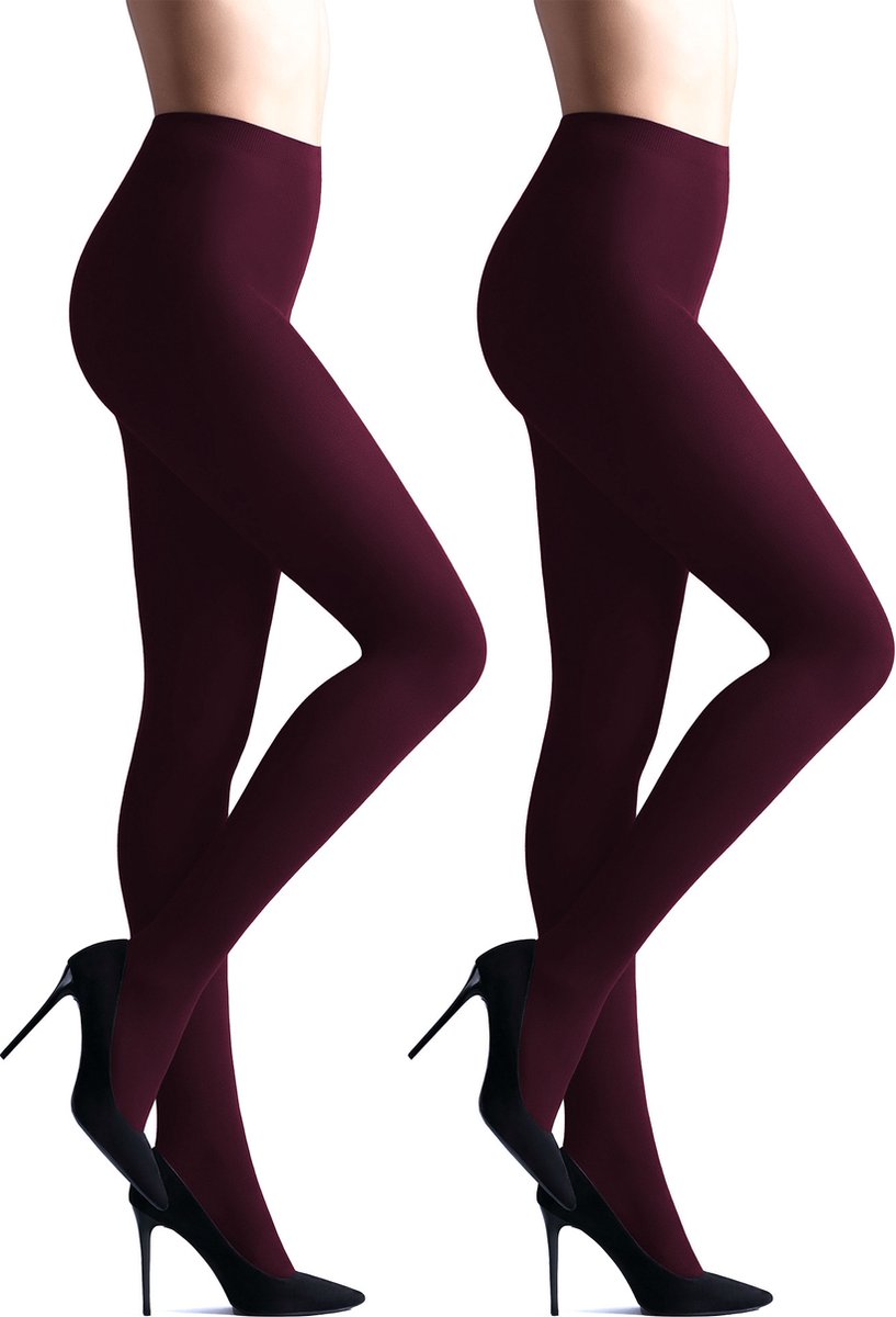 Giulia - Samba 40den (Multipack) Opaque Panty - Bordeaux - L (6151349422412)