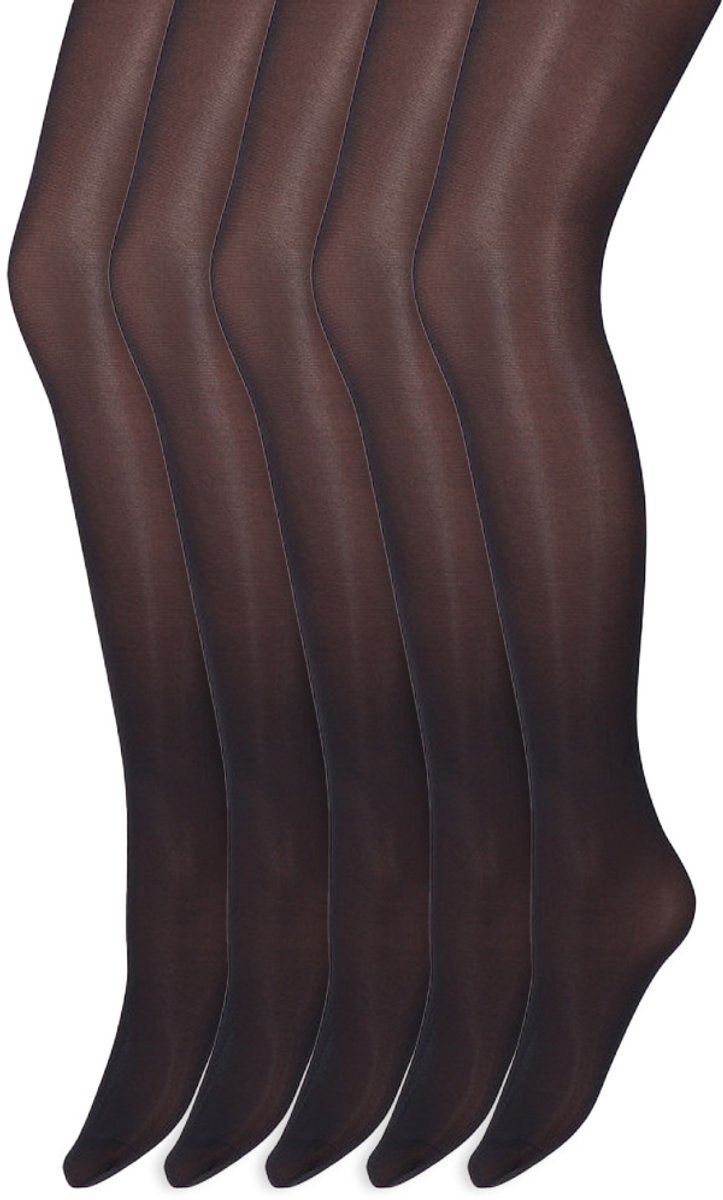 Glans panty | 35 Denier | Merk: Marianne | Maat: S t/m XXL | Kleur: Donker blauw | 5 Paar (6153625242233)