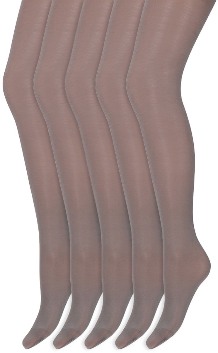 Glans panty | 35 Denier | Merk: Marianne | Maat: S t/m XXL | Kleur: Zilver | 5 Paar (6153624679658)