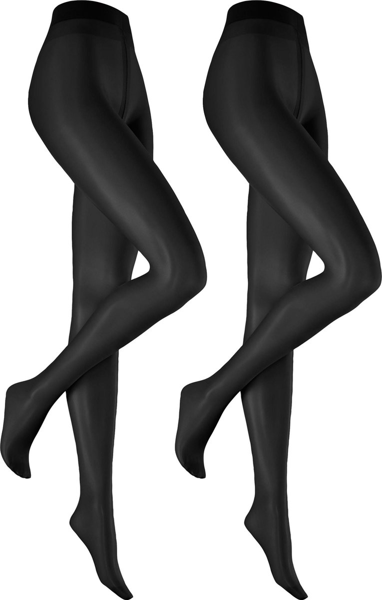 Hudson Simply 20 Panty - 2 pack - Zwart - Maat 42-44 (4037381810603)