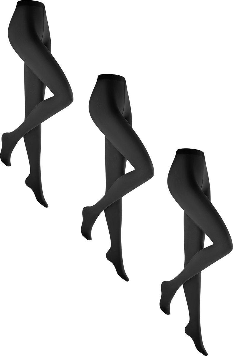 Kunert VELVET 40 3-pack Dames Panty - Black - Maat 42/44 (4005074902416)