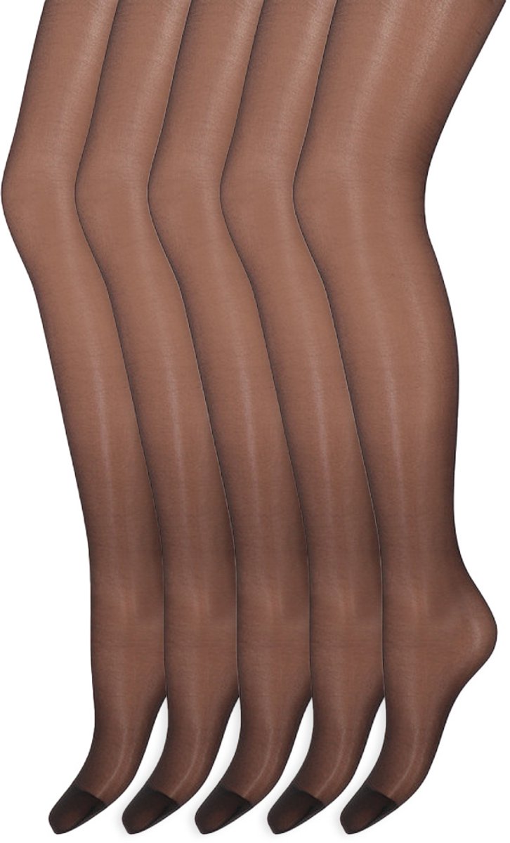 Matglans panty | 20 denier | Merk: Marianne | Maat: S t/m XXXL | Kleur: Almost black | 5 Paar (6153630764751)
