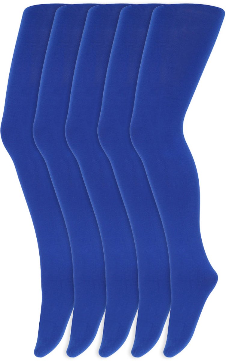 Meisjes panty's | 100 denier | Merk: Yellow Moon | Maat: 98 t/m 176 | Kleur: Blauw | 5 Paar (6153843454418)