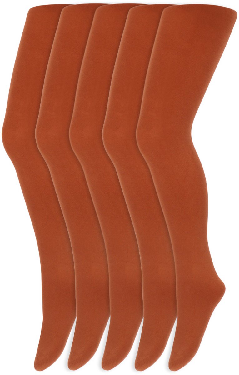 Meisjes panty's | 100 denier | Merk: Yellow Moon | Maat: 98 t/m 176 | Kleur: Bruin | 5 Paar (6153608276286)