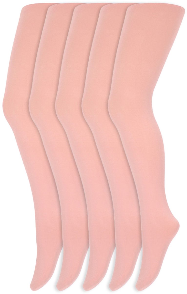 Meisjes panty's | 100 denier | Merk: Yellow Moon | Maat: 98 t/m 176 | Kleur: Roze | 5 Paar (6153636934950)