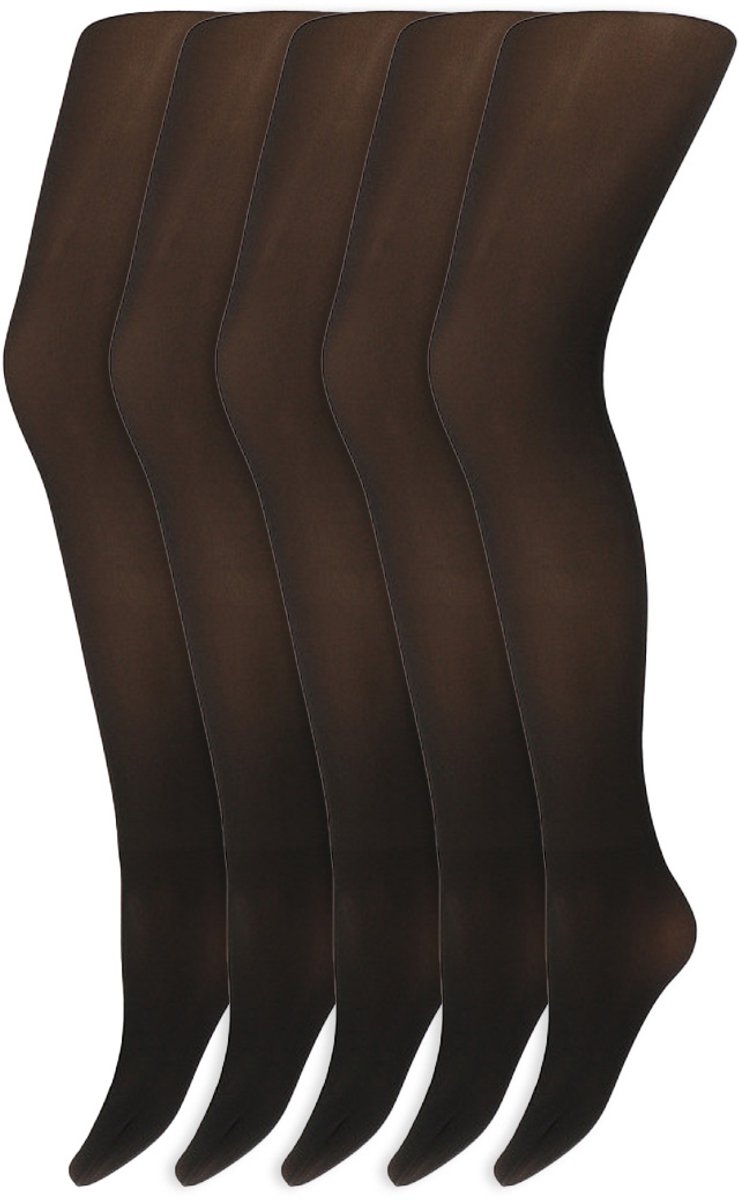 Panty met fleece voering | 200 denier | Merk: Marianne | Maat: S t/m XXL | Kleur: Zwart | 5 Paar (6153617662636)