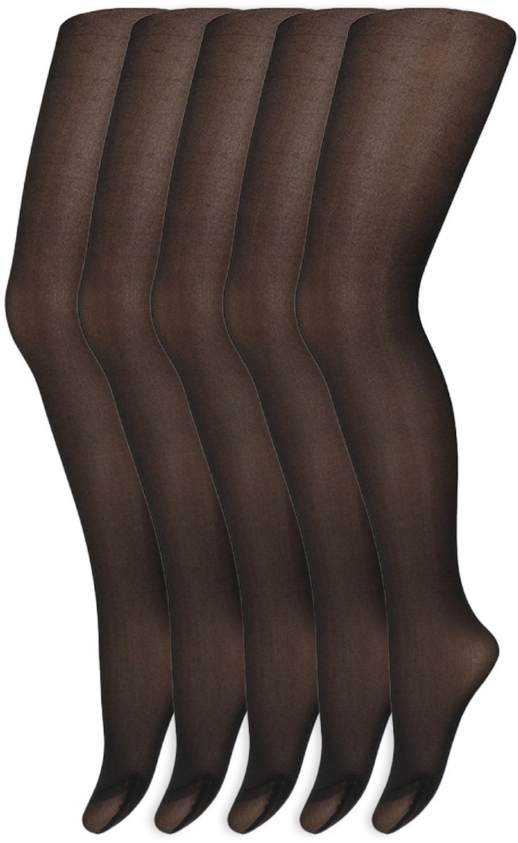 Zijdeglans meisjes panty | 35 Denier | Merk: Yellow Moon | Maat: 116 t/m 176 | Kleur: Zwart | 5 Paar (6153616726728)