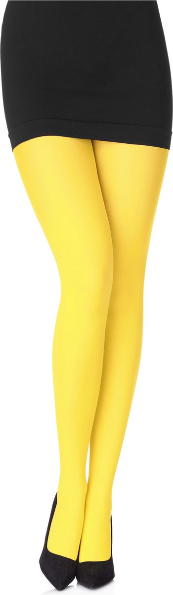 Antie Dames Panty - 80 DEN - Halsterloos - Polyamide - AN-123 - Canarino - XL (4055191984321)