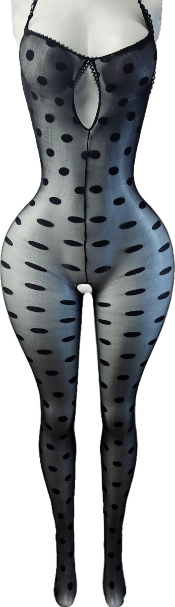 BamBella ® - Panty pak -Onesize - body suit - Dames - Onesize - Erotische jumpsuit van kant lingerie zwart (8721017929802)