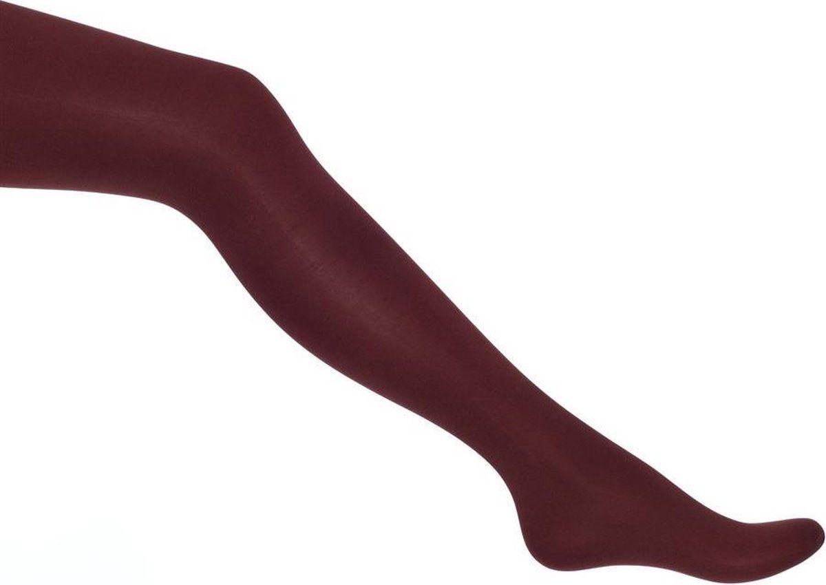 Bonnie Doon - Dames - Panty's - Basic Opaque Tights - Donker Rood/Bordeaux - S (36/38) (8717394340286)