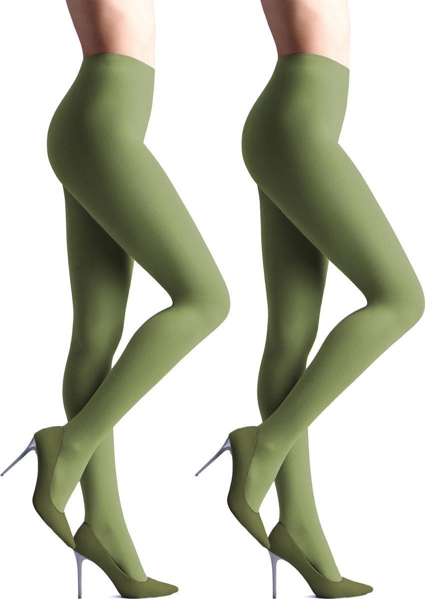 Giulia - Samba 40den (Multipack) Opaque Panty - Olijf Groen - L (6151349556551)