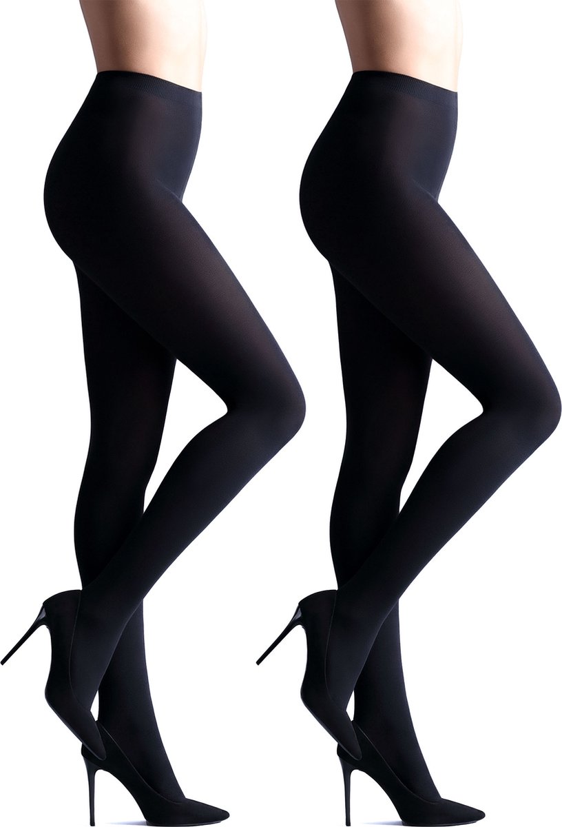 Giulia - Samba 40den (Multipack) Opaque Panty - Zwart - M (6151349443431)