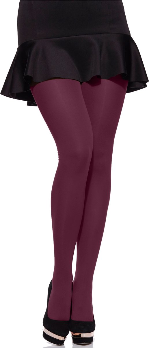 Merry Style MS-GB-162 Dames Panty - 60 DEN -Plus Size - Grote maat - Polyamide - Wijnrood - XXXL (4055191809365)