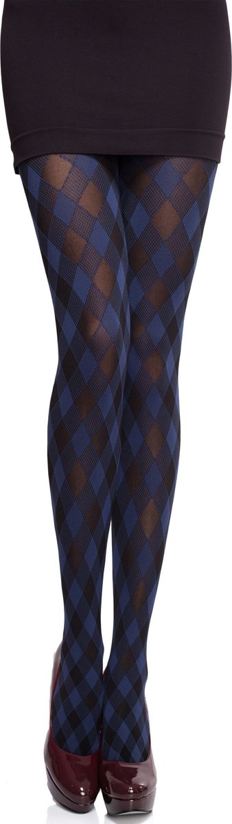 Merry Style MS-GB-317 Dames Panty - 60 DEN- Gedessineerd - 3D-technologie - Polyamide - Marine - L (4055191479308)