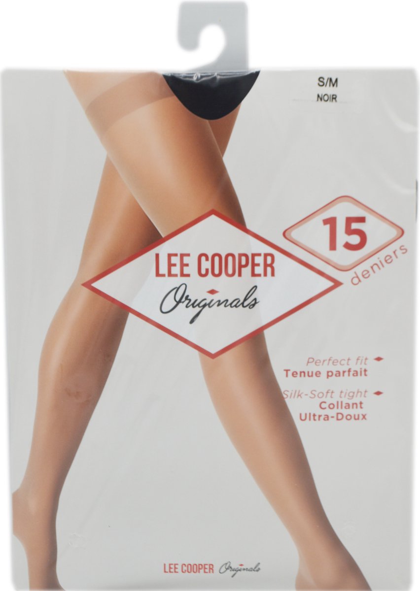 Panty 15 deniers- Lee Cooper - x-large - 3 stuks - zwart - Perfecte pasvorm - Zeer elastisch - dunne panty (5412477602291)
