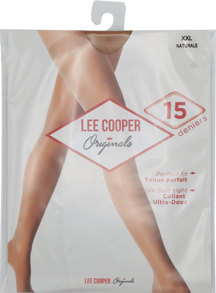 Panty 15 deniers- Lee Cooper - xx-large 3 stuks - naturale- Perfecte pasvorm - Zeer elastisch - dunne panty (5412477602369)