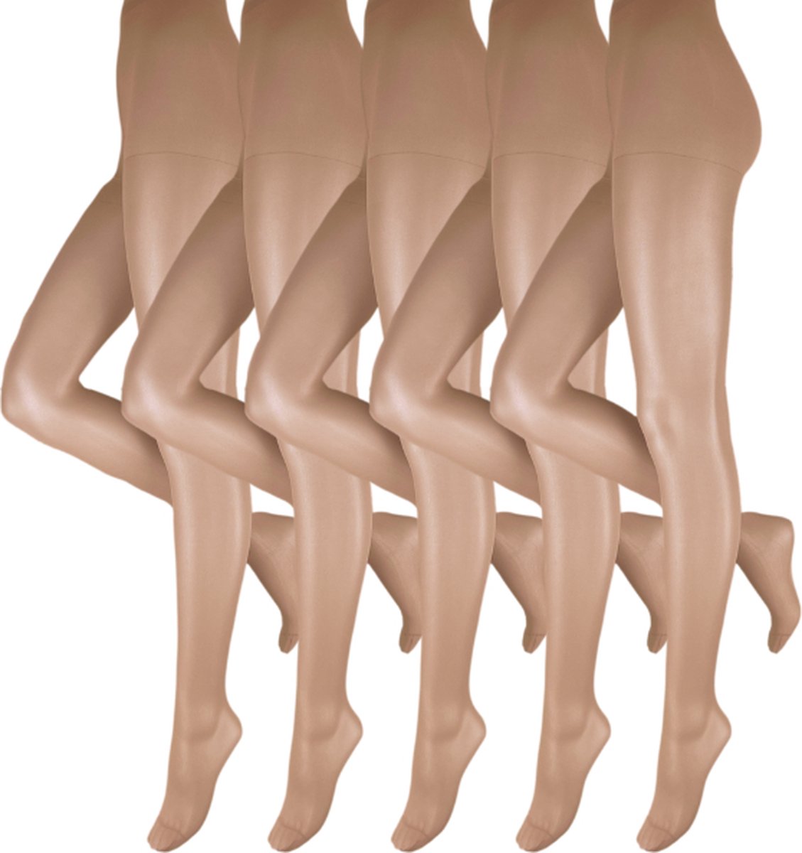 Panty - 5 stuks - Klassiek - 30 den - Perle - Maat M (40-42) (6094040724747)