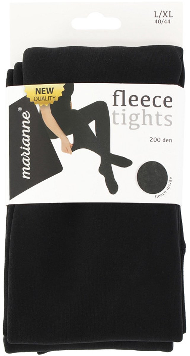 Panty met fleece voering | 200 denier | Merk: Marianne | Maat: S-M | Kleur: Bruin | per paar (6153845030078)