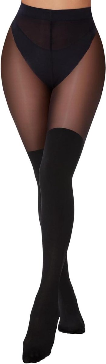 Allecta - Scheurvaste Overknee Panty voor Dames - 120/40 Denier - Zwart - One Size (8785352003382)