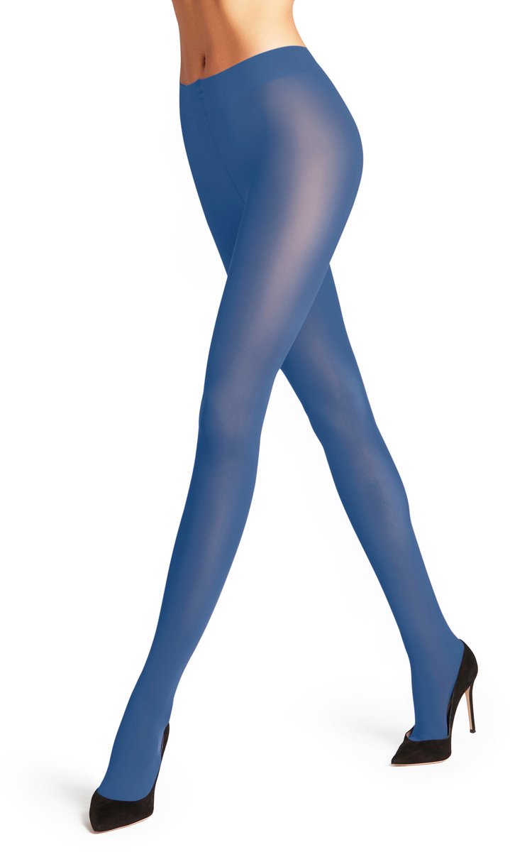 FALKE Pure Matt eenkleurig materiaal ondoorzichtig 50 DEN panty dames blauw - maat M-L (4067112795848)