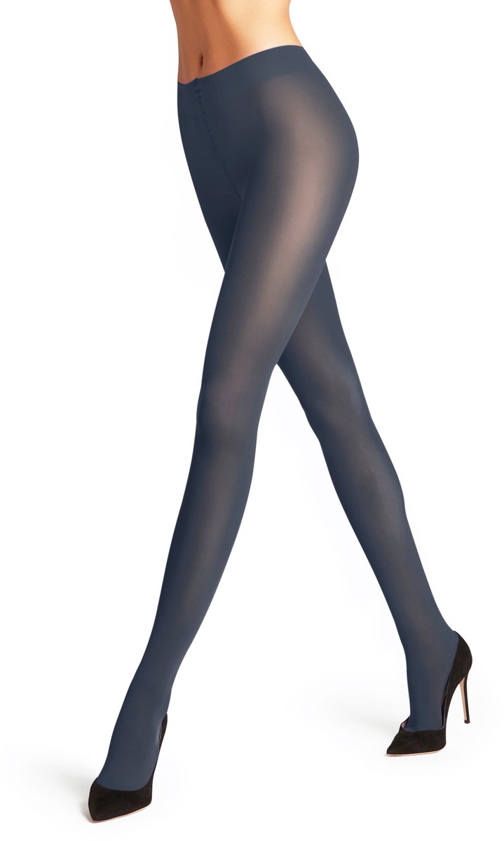 FALKE Pure Matt eenkleurig materiaal ondoorzichtig 50 DEN panty dames blauw - maat S (4067112795756)