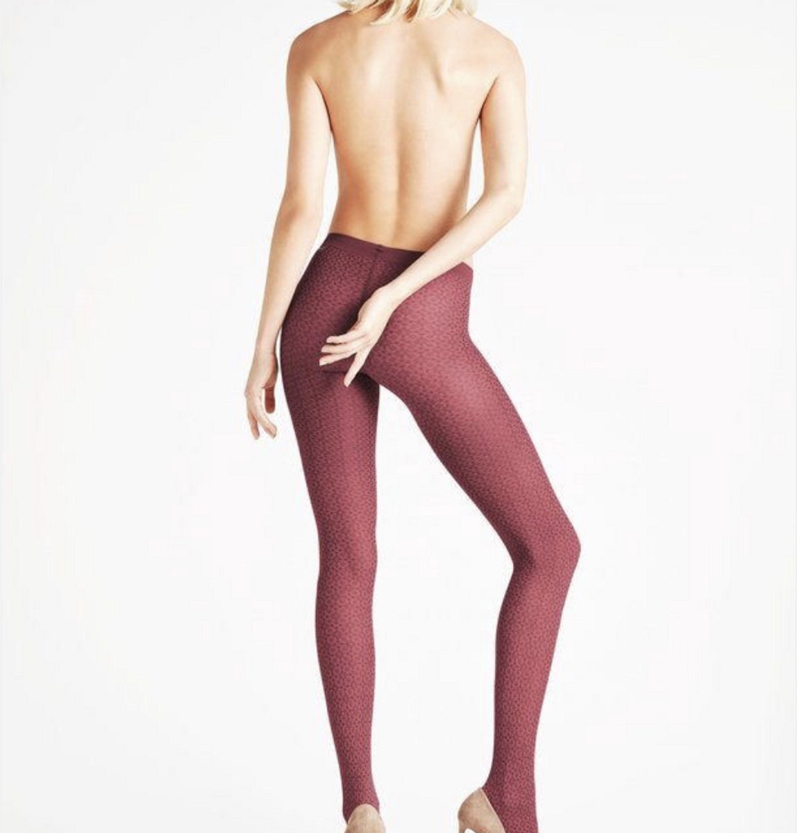 Falke Henna Spirit fantasie panty maat S/M pinot noir (4043874521710)