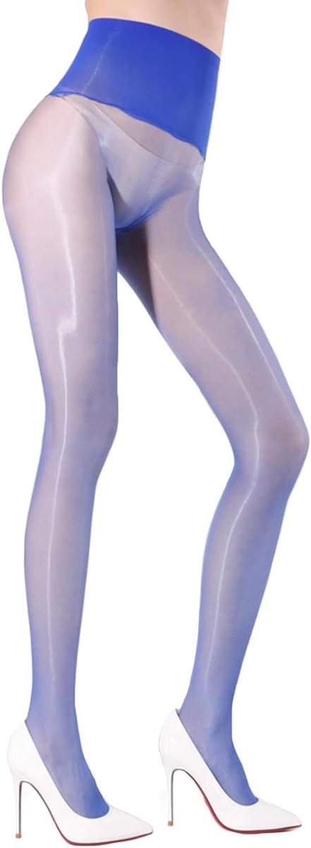 Glanzende panty met hoge taille voor dames in 5 denier - Naadloos en zeer dun met comfortabele pasvorm (6153012981943)