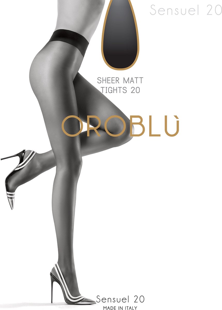 Oroblu Sensuel 20 Panty - Kleur Nearly Black - Maat MAXI (8300213128655)