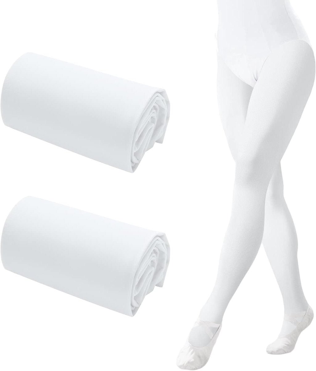 2 paar Ballet Dans Panty's voor Meisjes en Vrouwen - Wit - Maat M - Comfortabele Balletlegging voor Kinderen, Peuters en Studenten (6153106074070)