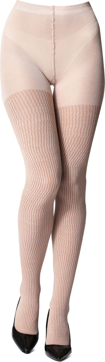 Bellivalini Dames Panty - 100 DEN - Halsterloos - Katoen - BLV-GI-1115 - Lichtbeige - S (4061692538581)