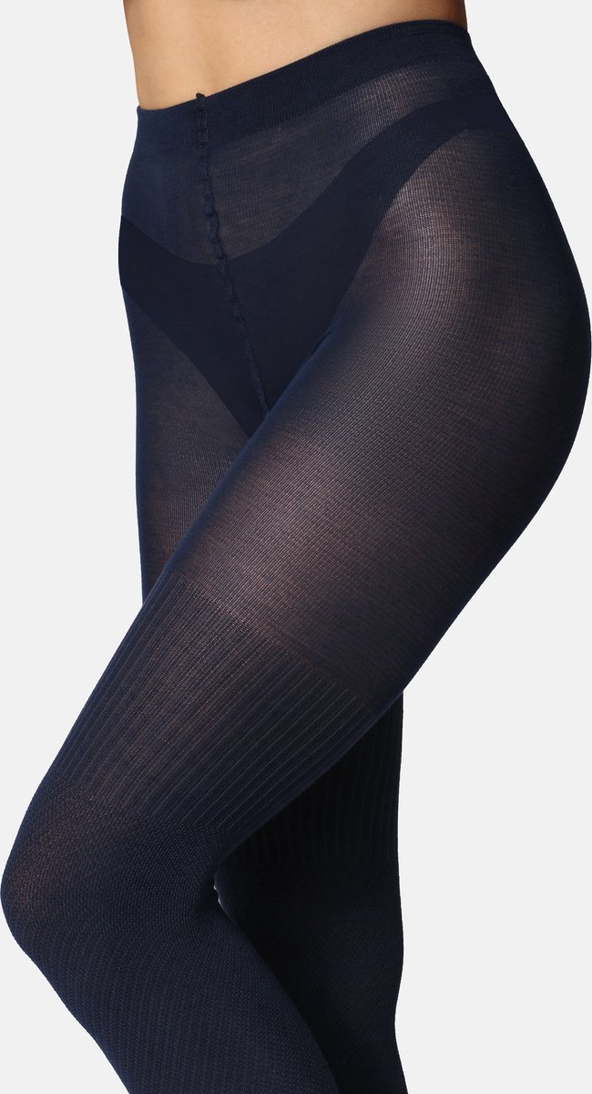 Bellivalini Dames Panty - 100 DEN - Medium gloss - Katoen - BLV-GI-1116 - Donkerblauw - L (4061692538802)