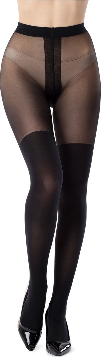 Bellivalini Dames Panty - 60 DEN - Halsterloos - Polyamide - BLV-GI-1111 - Zwart - S (4061692538109)