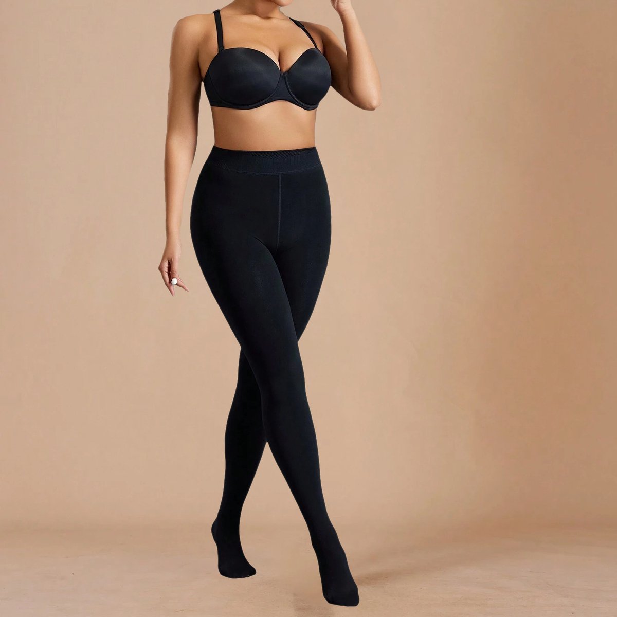 Dames Panty - Fleece - Zwart - Warm - 300G - Maat S-L (8721101704803)