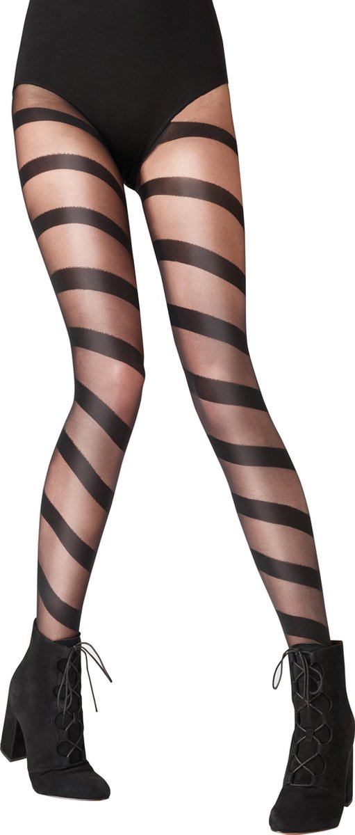 House of Holland - Pretty Polly -Panty - Fashion - Spiral Fashion - One Size - 36/42 - Zwart (5053014486761)