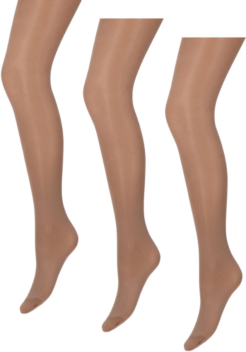 Marianne - Glanzende Dames Panty - 35 Denier - 3-Pack - Maat S/M - Muskaat (8719534328284)