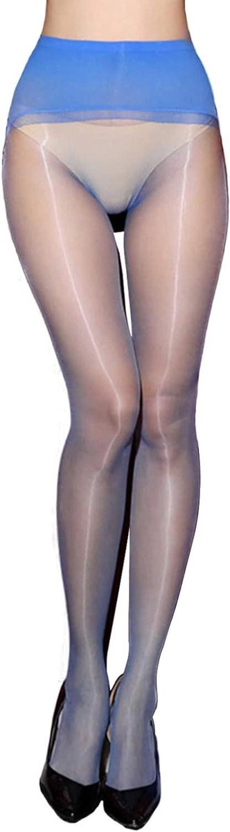 Transparante glanzende panty voor dames - ultradun - naadloos design - sexy look. (8763216326839)