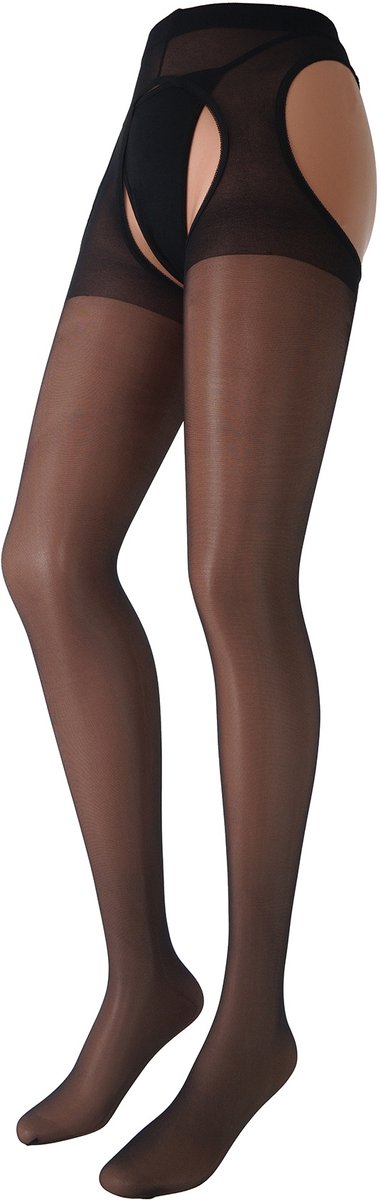 15 Denier Scandal Open-Top Transparante Panty's - Fashion Wear - Vrouwen (8300720004053)