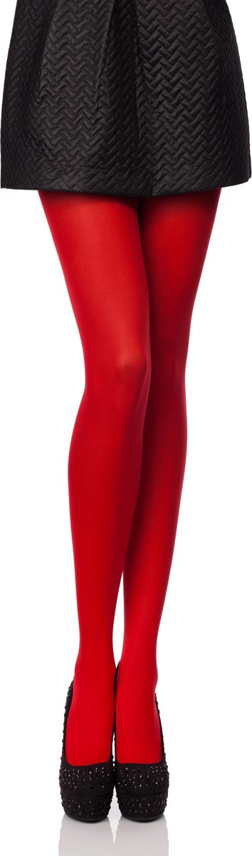 Antie Dames Panty - 80 DEN - Halsterloos - Polyamide - AN-123 - Rood - XL (4055191189436)