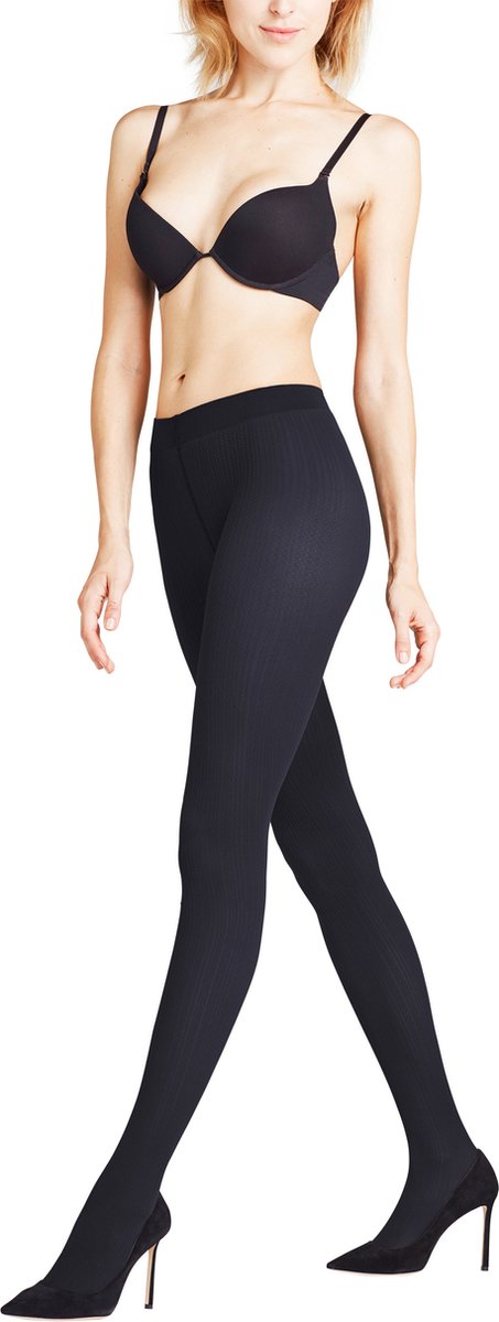FALKE Fine Rib 50 DEN dames panty - black (4043876975757)